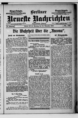 Berliner Neueste Nachrichten vom 14.11.1915