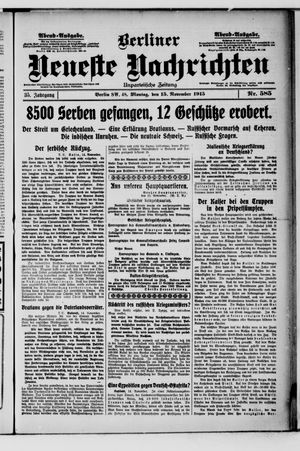 Berliner Neueste Nachrichten vom 15.11.1915