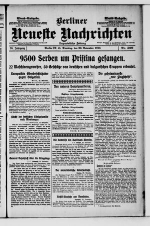 Berliner Neueste Nachrichten vom 23.11.1915