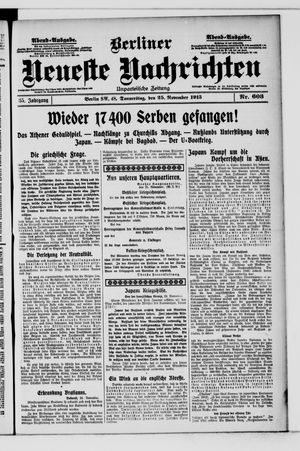 Berliner Neueste Nachrichten on Nov 25, 1915