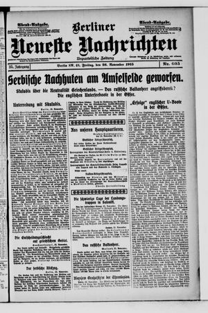 Berliner Neueste Nachrichten vom 26.11.1915