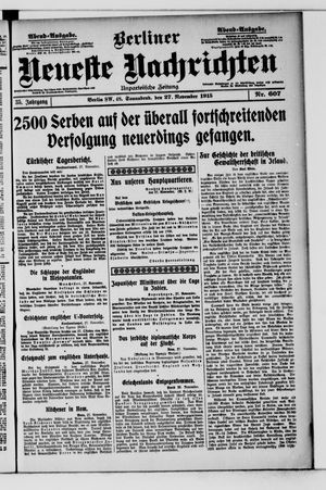 Berliner Neueste Nachrichten vom 27.11.1915