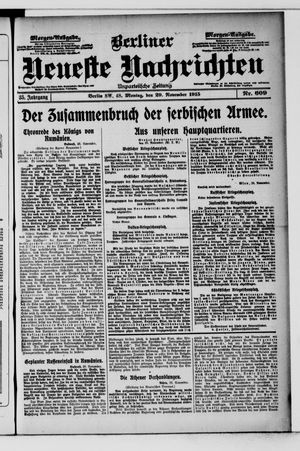 Berliner Neueste Nachrichten vom 29.11.1915