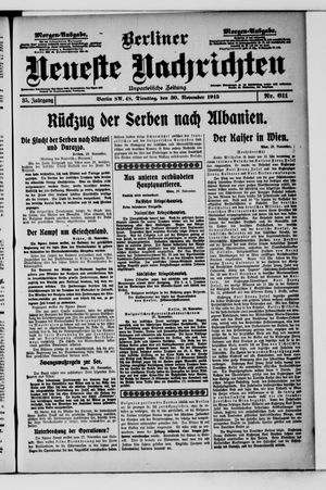 Berliner Neueste Nachrichten vom 30.11.1915