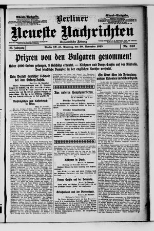 Berliner Neueste Nachrichten vom 30.11.1915