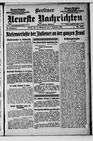 Berliner Neueste Nachrichten vom 01.12.1915