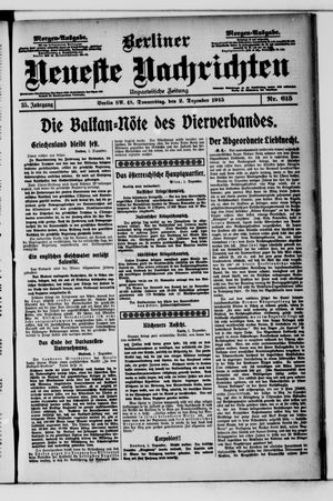Berliner Neueste Nachrichten vom 02.12.1915