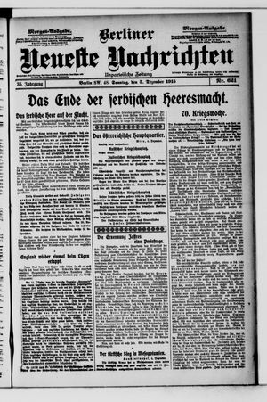 Berliner Neueste Nachrichten vom 05.12.1915