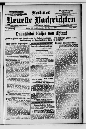 Berliner Neueste Nachrichten vom 13.12.1915