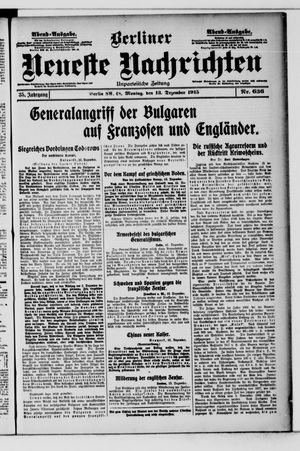 Berliner Neueste Nachrichten vom 13.12.1915