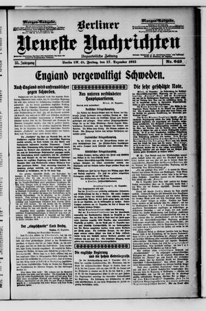 Berliner Neueste Nachrichten vom 17.12.1915