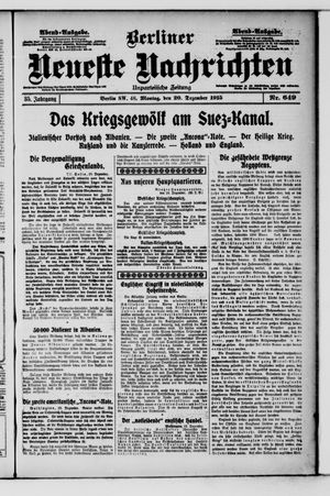 Berliner Neueste Nachrichten vom 20.12.1915