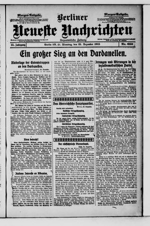 Berliner Neueste Nachrichten vom 21.12.1915