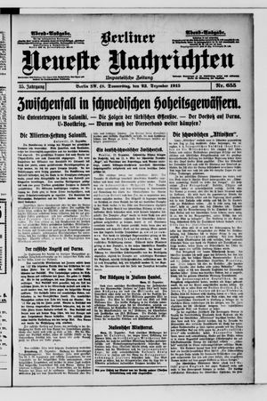 Berliner Neueste Nachrichten vom 23.12.1915