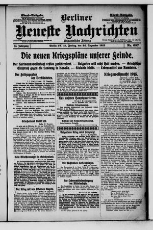 Berliner Neueste Nachrichten vom 24.12.1915