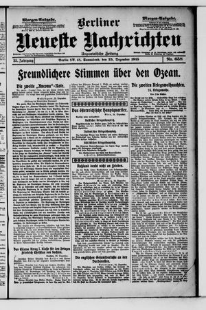 Berliner Neueste Nachrichten vom 25.12.1915