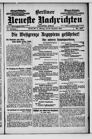 Berliner Neueste Nachrichten vom 27.12.1915