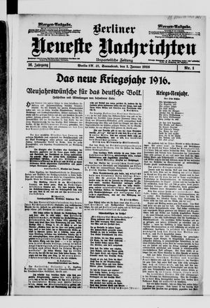 Berliner Neueste Nachrichten on Jan 1, 1916