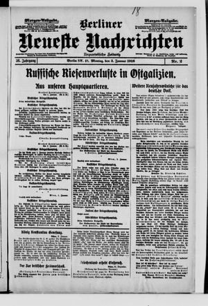 Berliner Neueste Nachrichten vom 03.01.1916