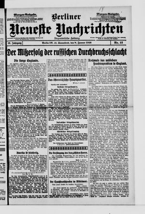 Berliner Neueste Nachrichten on Jan 8, 1916