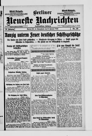Berliner Neueste Nachrichten on Jan 8, 1916