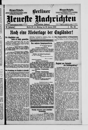 Berliner Neueste Nachrichten on Jan 10, 1916