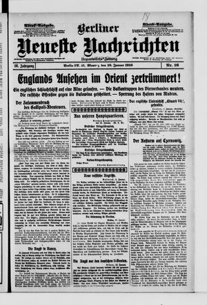 Berliner Neueste Nachrichten on Jan 10, 1916