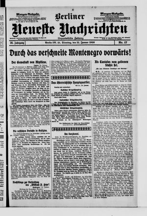 Berliner Neueste Nachrichten vom 11.01.1916
