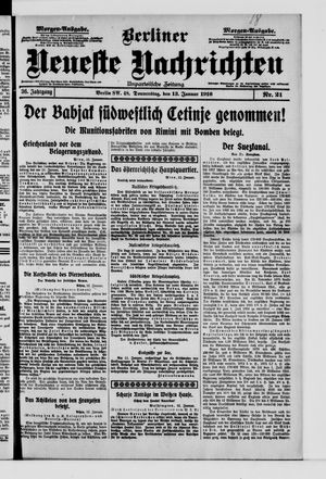 Berliner Neueste Nachrichten on Jan 13, 1916