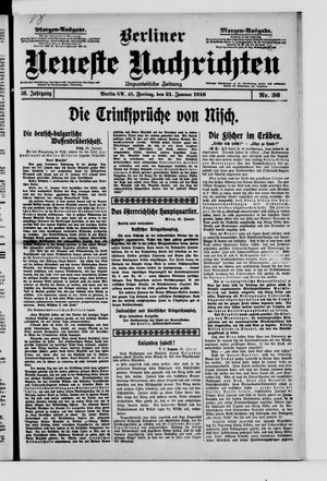 Berliner Neueste Nachrichten vom 21.01.1916