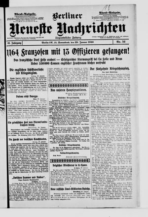 Berliner Neueste Nachrichten on Jan 29, 1916