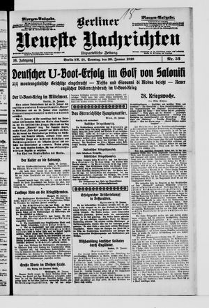 Berliner Neueste Nachrichten on Jan 30, 1916