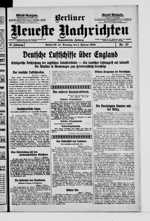 Berliner Neueste Nachrichten vom 01.02.1916