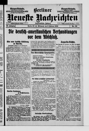 Berliner Neueste Nachrichten vom 02.02.1916