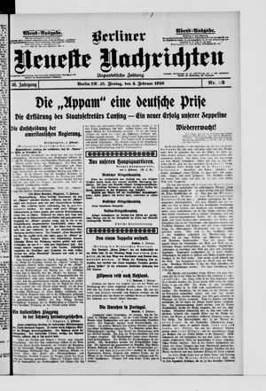Berliner Neueste Nachrichten vom 04.02.1916