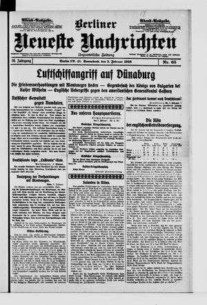 Berliner Neueste Nachrichten vom 05.02.1916
