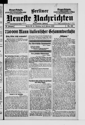 Berliner Neueste Nachrichten vom 08.02.1916