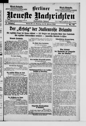 Berliner Neueste Nachrichten vom 15.02.1916