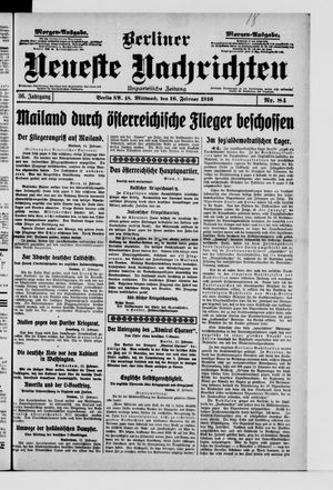 Berliner Neueste Nachrichten vom 16.02.1916