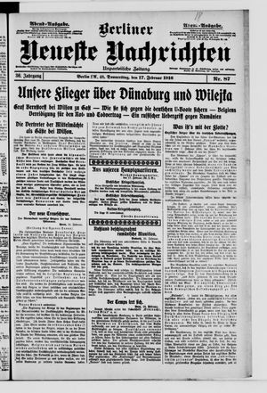 Berliner Neueste Nachrichten vom 17.02.1916
