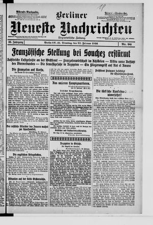 Berliner Neueste Nachrichten vom 22.02.1916