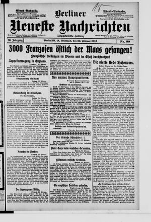 Berliner Neueste Nachrichten on Feb 23, 1916