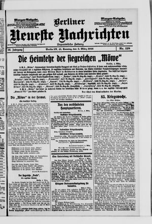 Berliner Neueste Nachrichten vom 05.03.1916