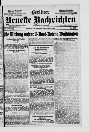 Berliner Neueste Nachrichten vom 08.03.1916