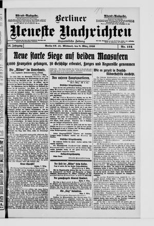 Berliner Neueste Nachrichten vom 08.03.1916