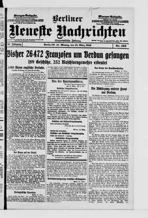 Berliner Neueste Nachrichten vom 13.03.1916