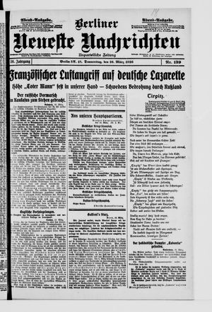 Berliner Neueste Nachrichten on Mar 16, 1916