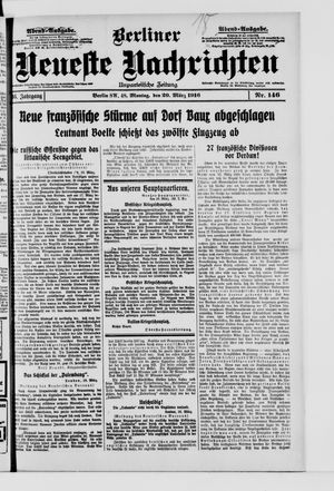 Berliner Neueste Nachrichten vom 20.03.1916