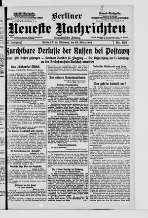 Berliner Neueste Nachrichten vom 22.03.1916