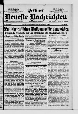 Berliner Neueste Nachrichten vom 23.03.1916
